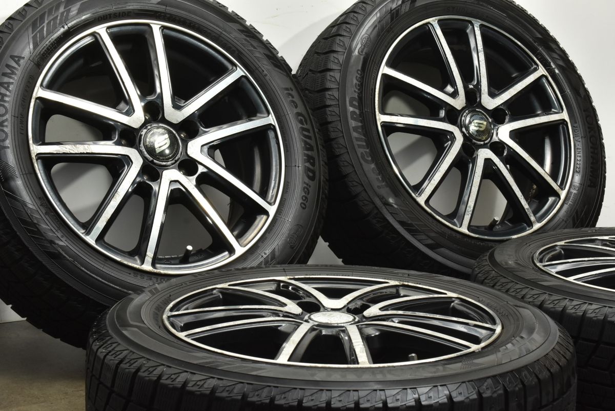 バリ溝 ストレンジャー 16in 6.5J 48 PCD114.3 ヨコハマ アイスガード iG60 195 60R16 セレナ ノア ヴォクシー ステップワゴン 可