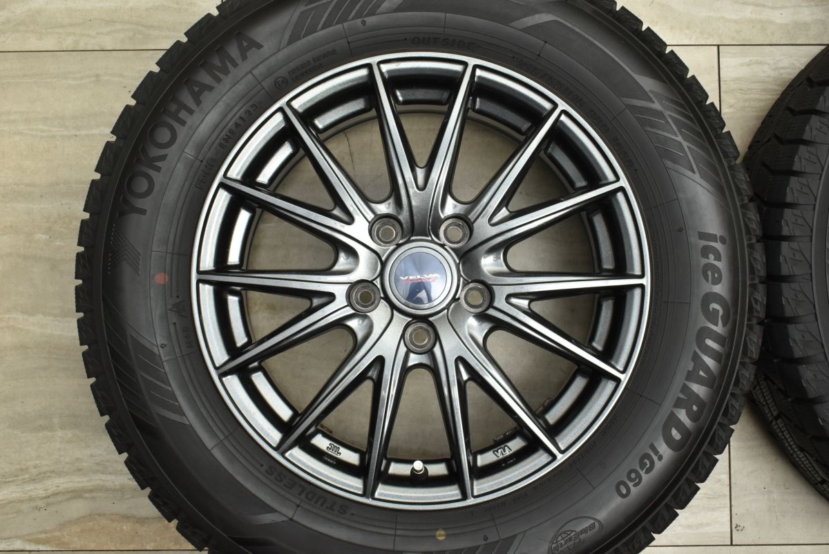 超バリ溝 製 Weds VELVA 16in 6.5J 47 PCD114.3 ヨコハマ アイスガード iG60 215 65R16 アルファード ヴェルファイア CX-30 TRITUETUBI_COM