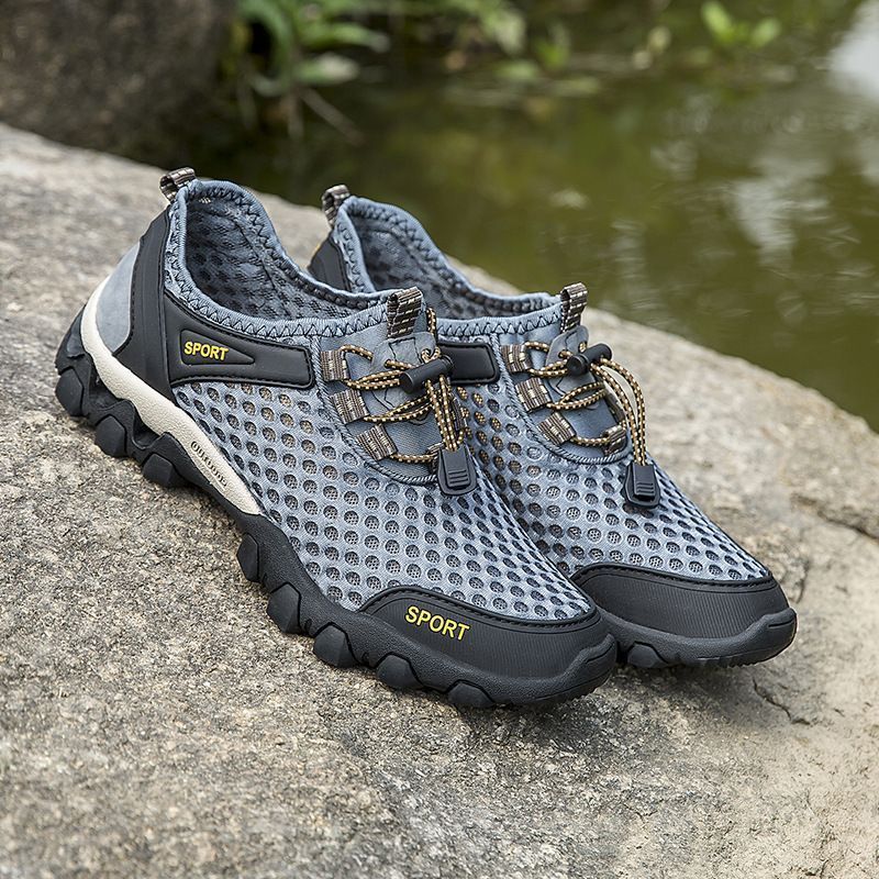 トレッキングシューズ メッシュ 通気性 メンズ アウトドア スニーカー 靴 登山靴 トレッキング 登山 山登り キャンプ ハイキング アウトドアシューズ アウトドアスニーカーHZQ2928