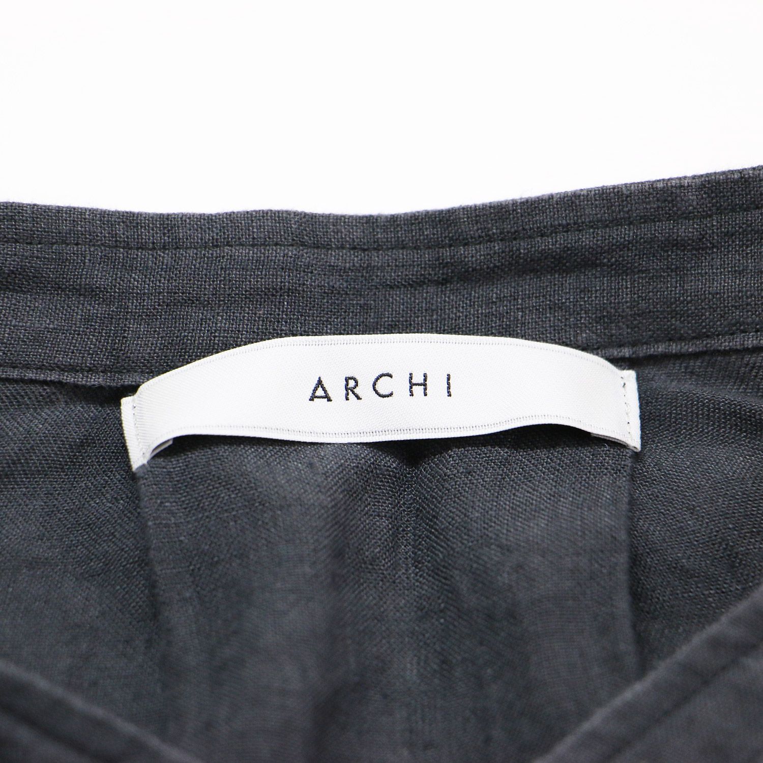 ARCHI アーキ ワンピース グレー サイズ:M / リネン ガウン