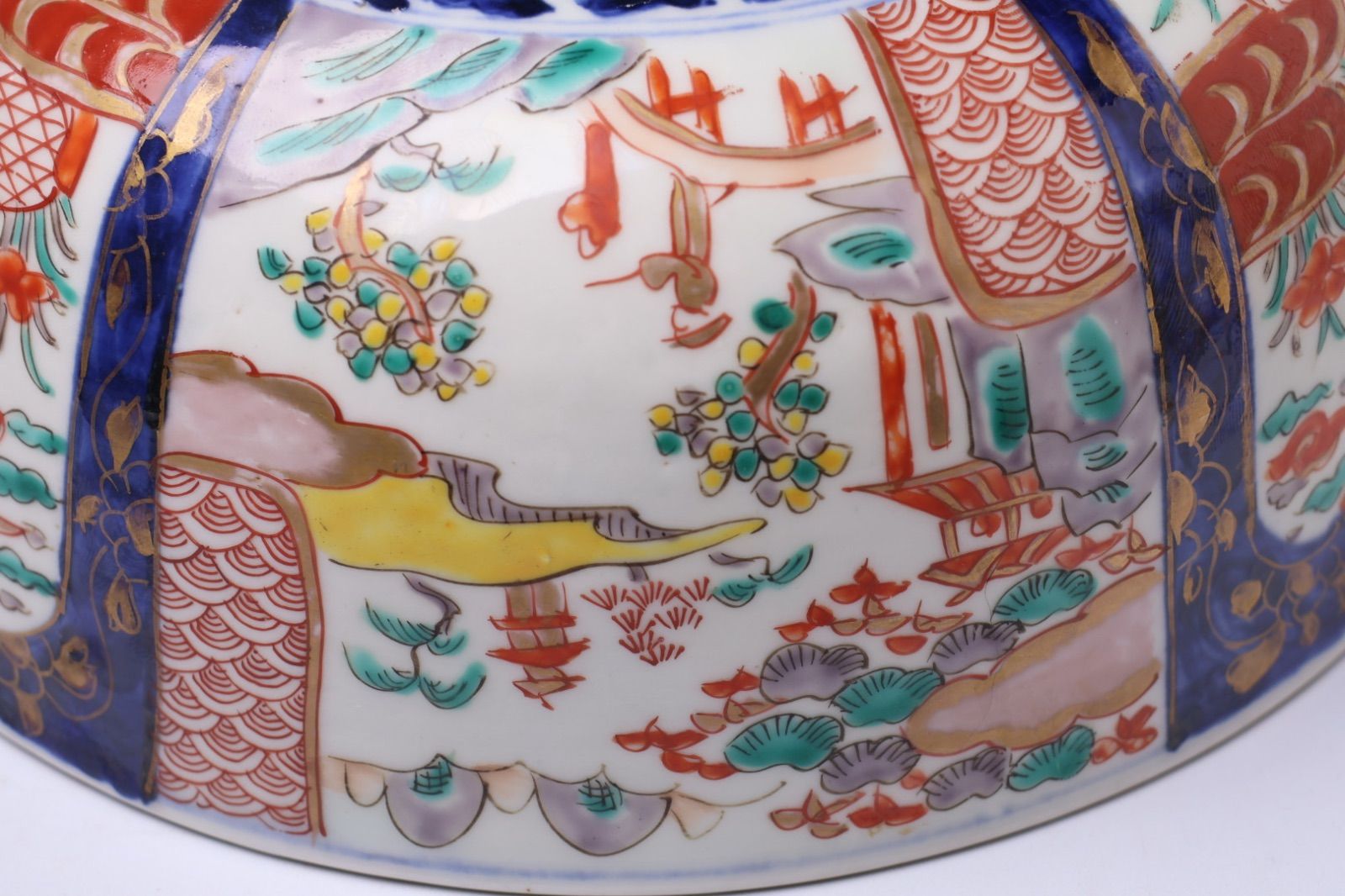  850 錦手 花 鳳凰 古伊万里 伊万里焼 骨董 アンティーク 大鉢 鉢 ボウル 食器