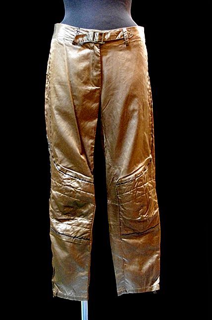 【未使用・新品】【公式正規取扱い】JeanPaulGAULTIER(ジャンポールゴルチェ) インポート　レディス  サテンライダースパンツ(KHAKI)
