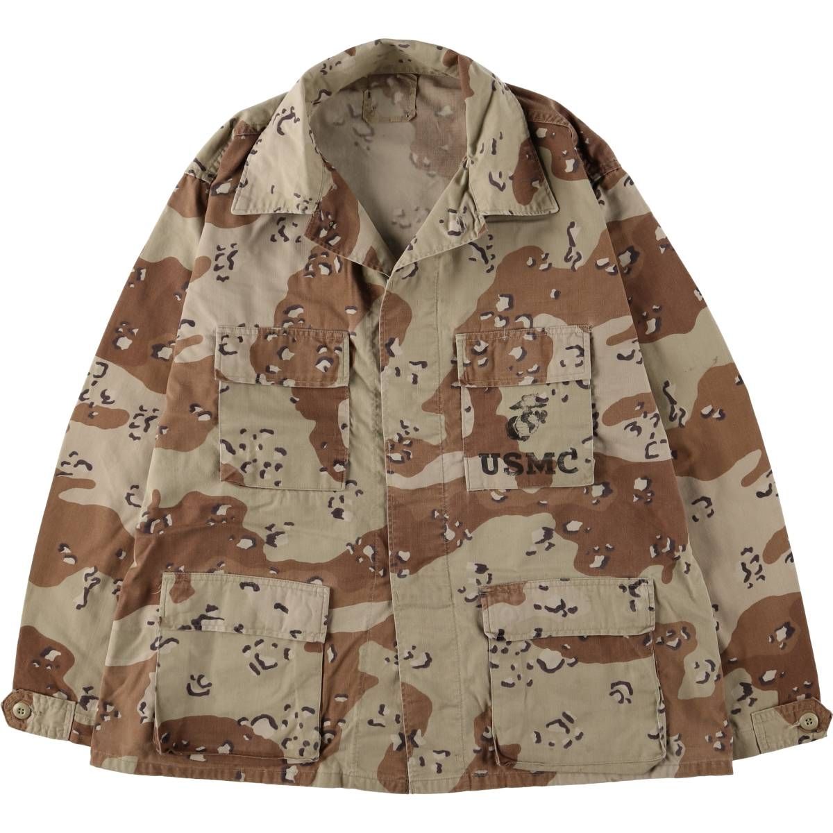 90s US ARMY 米軍実物 デザート カモ BDU ミリタリー ジャケット LARGE REGULAR 古着 90年代 オールド アーミー チョコチップ 迷彩 6C 米軍 古着 90年代 米軍実品 迷彩柄 6C デザートチョコチップカモ