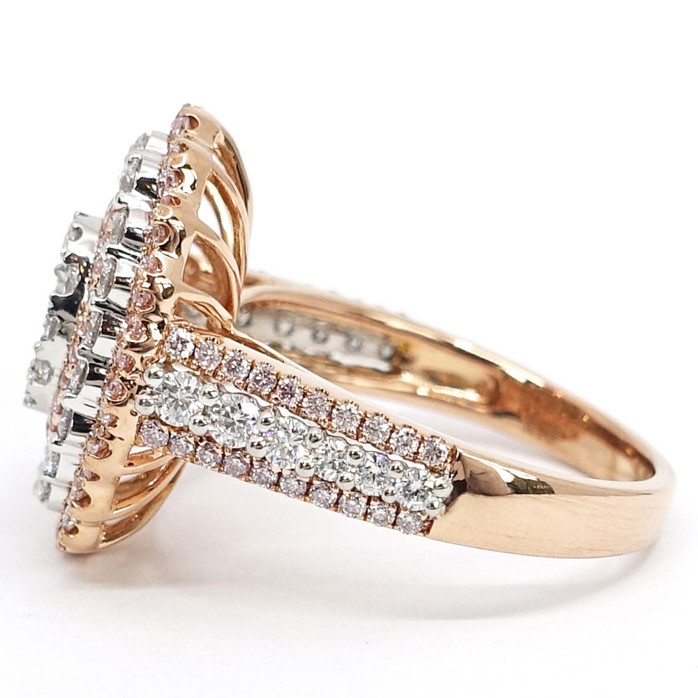 K18PG Pt900 デザインジュエリー リング 指輪 K18ピンクゴールド