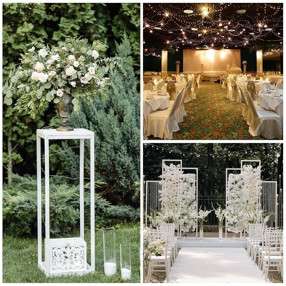 uxcell ウェディングフラワースタンド 高さ60 cm 金トーン 10個 uxcell ウェディングフラワースタンド 高さ60 cm 金トーン 10個