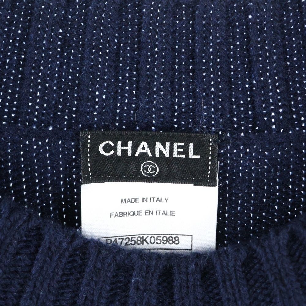 CHANEL シャネル セーター ニット ココマーク 40 ネイビー 中古・古着通販】CHANEL (シャネル) ココマークプルオーバーニット
