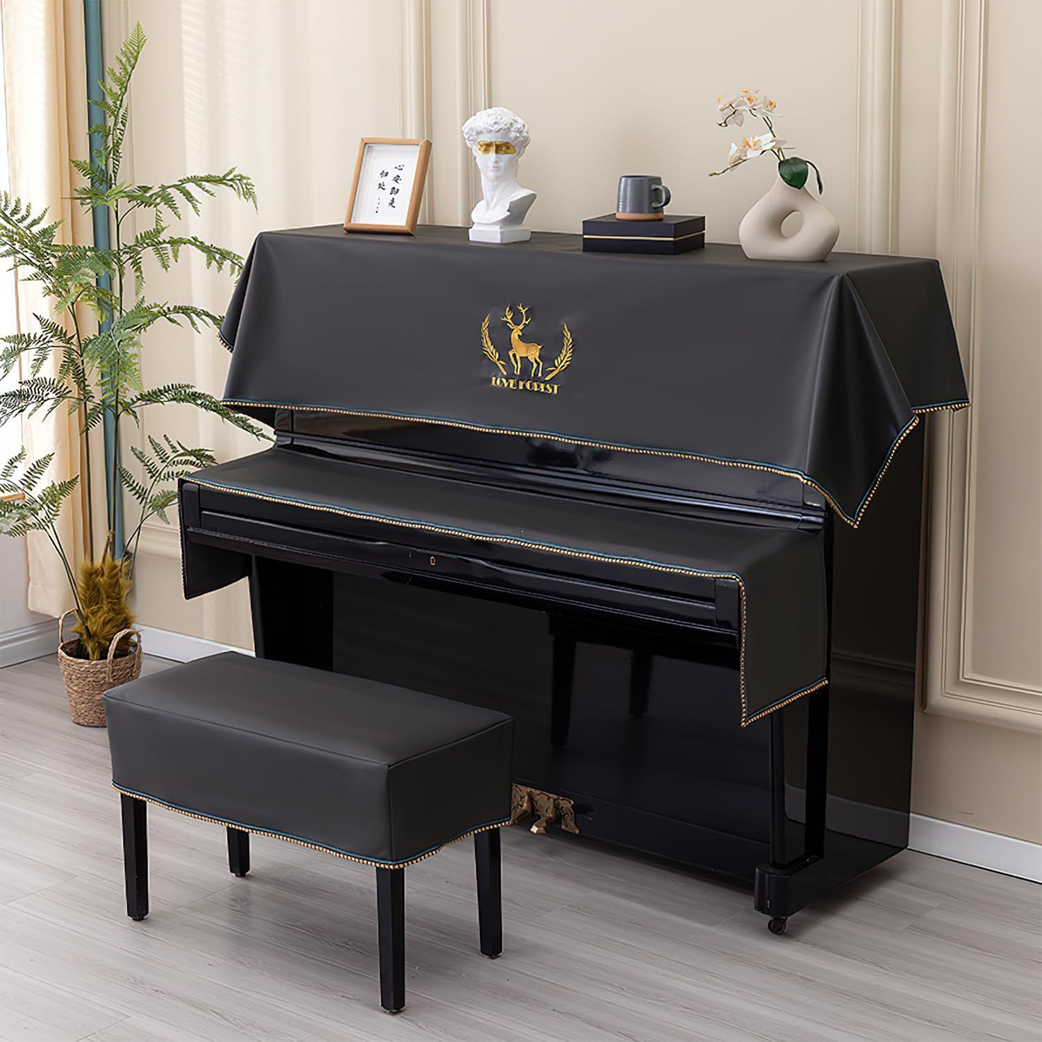 ピアノベンチカバー ピアノ椅子カバー ベンチ保護カバー ピアノアクセサリー 全6色