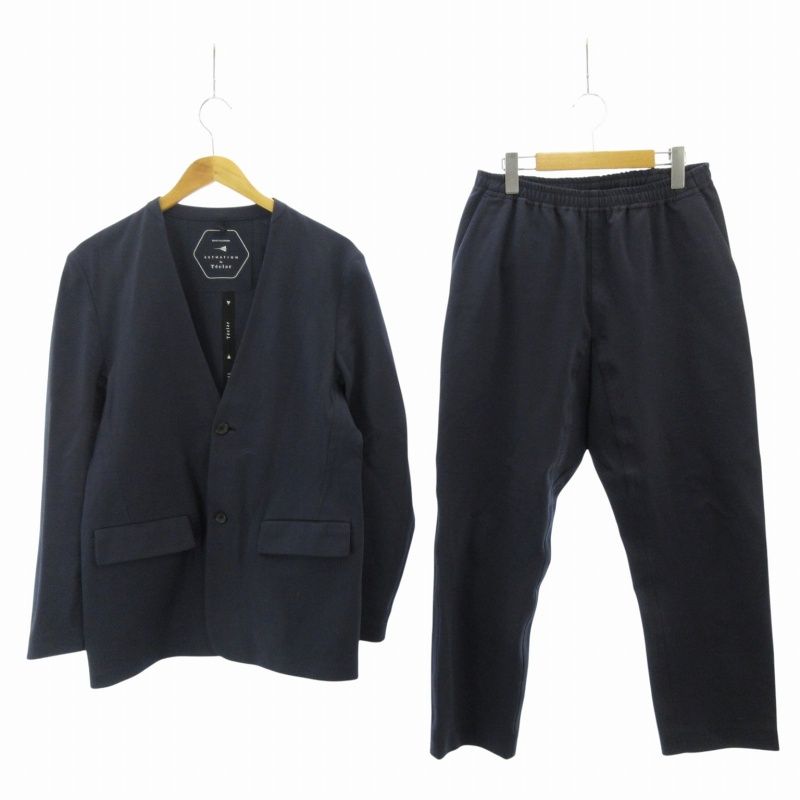 エストネーション ESTNATION TECLER 近年 セットアップ スーツ ジャケット 紺 ネイビー M 12-200-04-070132