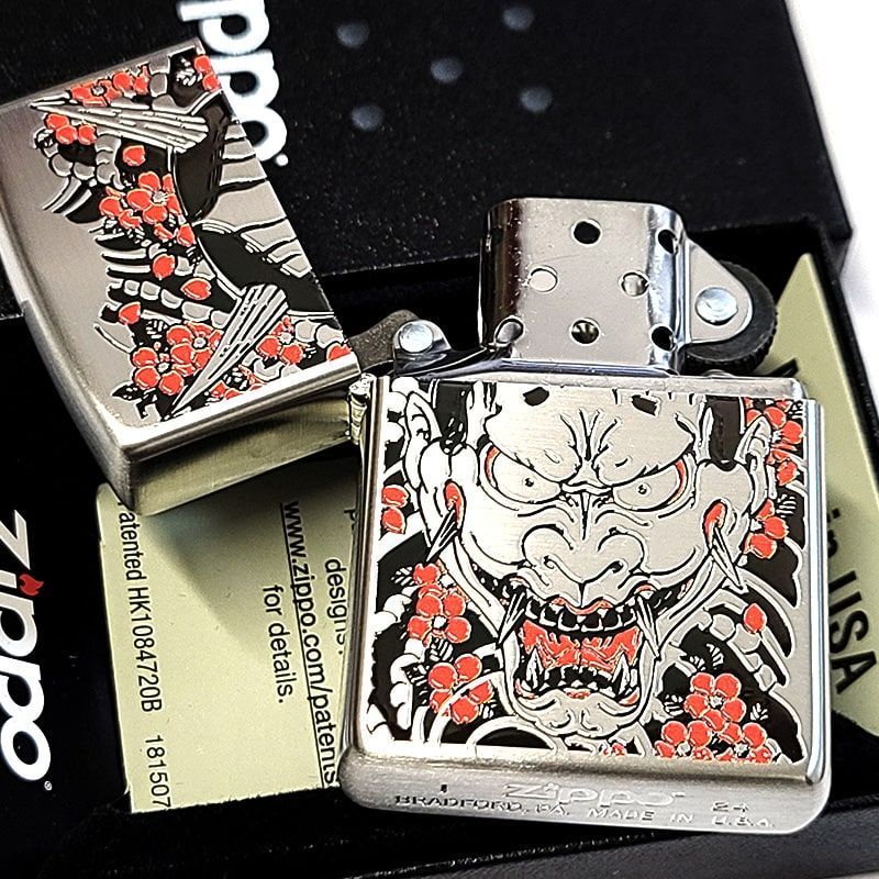 ZIPPO ライター 龍が如く8外伝 真島吾郎刺青 ジッポ 両面加工 シルバー