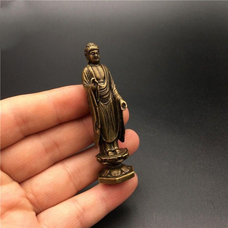 仏教美術 仏像 釈迦牟尼立像仏 小仏像 銅製 銅器 - メルカリ
