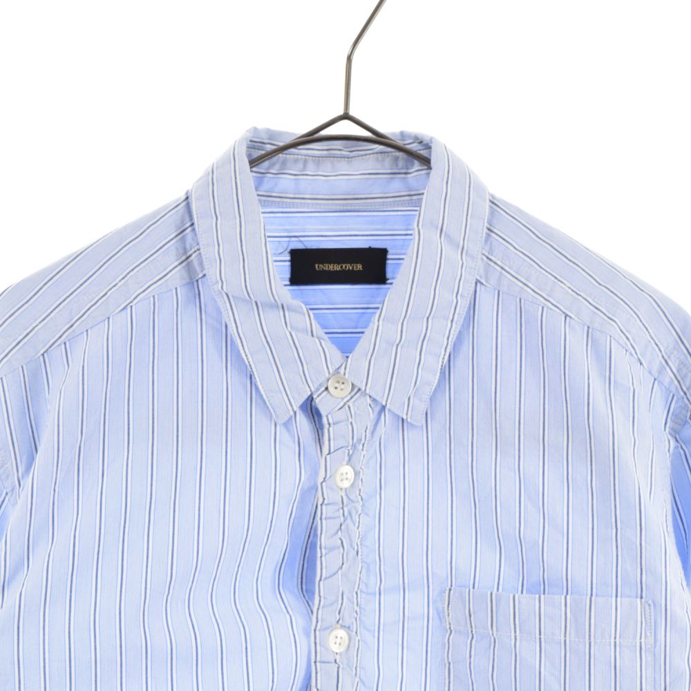 LOEWE ロエベ 21AW Stripe pyjama blouse in linen and silk アナグラム刺繍パジャマシャツ ブラック/ネイビー S359337XE3
