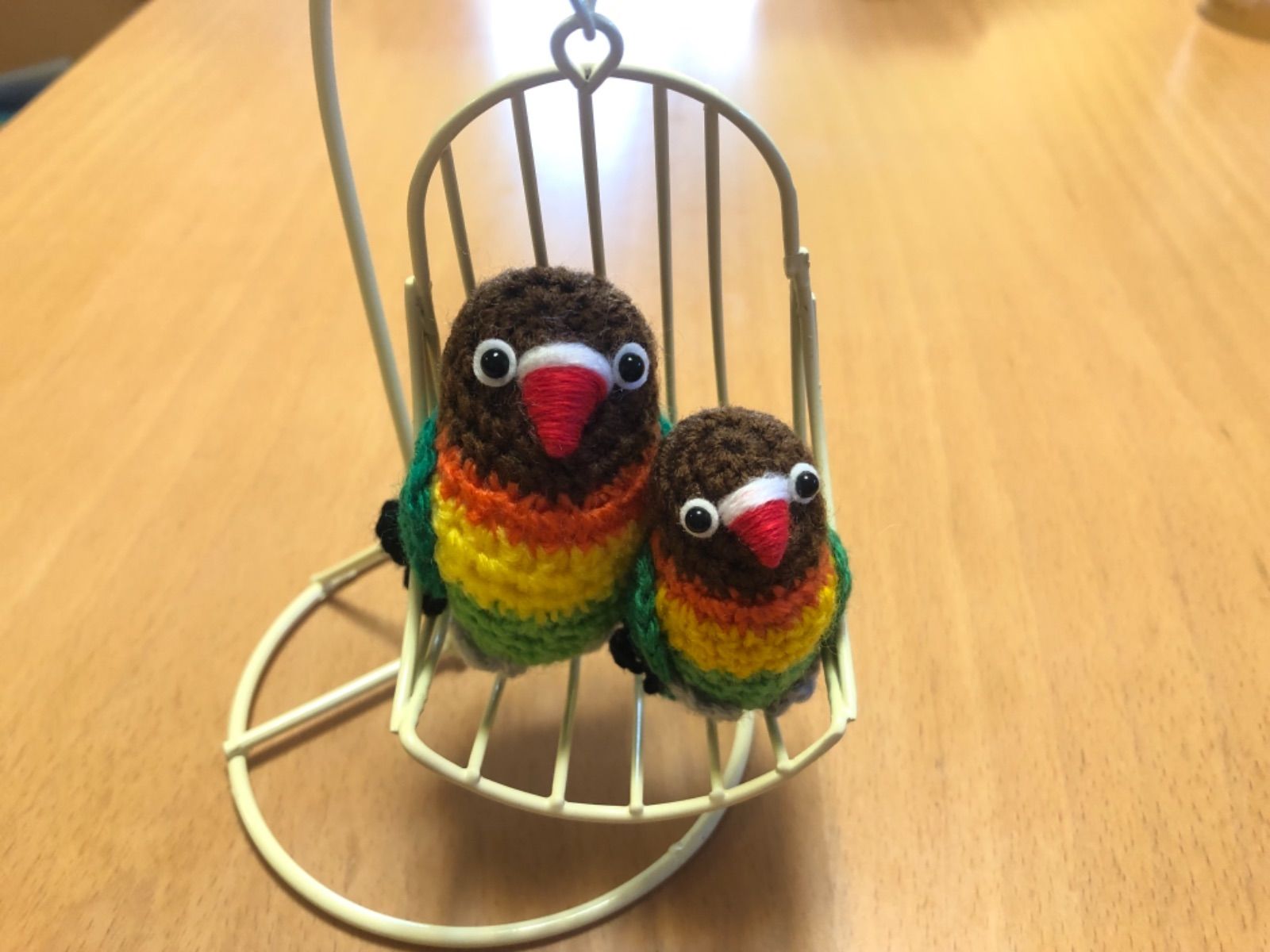 編みぐるみ♡ちっちゃ♡シリーズ ボタンインコちゃん （ルリコシ