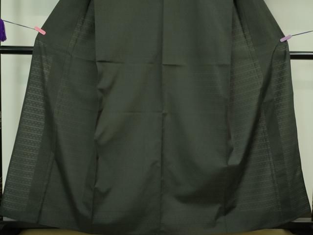 平和屋着物□極上 夏物 夏お召 もじり織 雅すかし 豊渡工房謹製 黒地