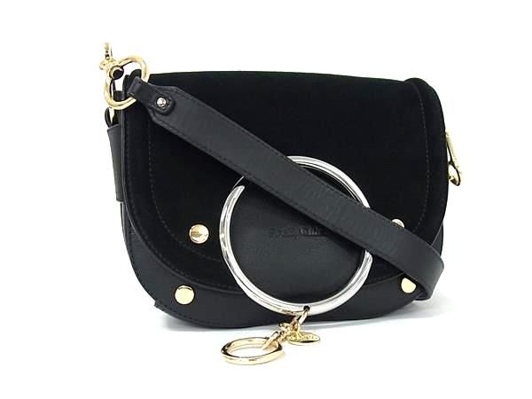 □新品同様□ SeeByChloe シーバイクロエ マラ レザー×スエード クロス