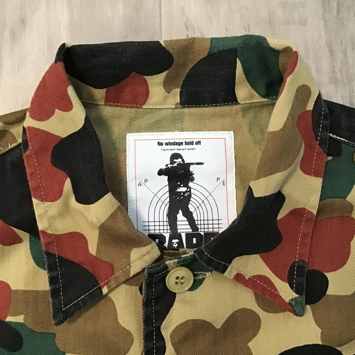 ☆初期☆ Apeman camo ミリタリー 半袖シャツ Mサイズ a bathing
