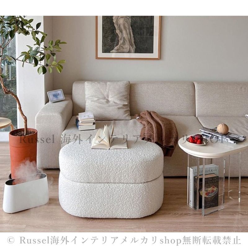 収納付きスツール オットマン ソファ チェア 椅子 ファブリック