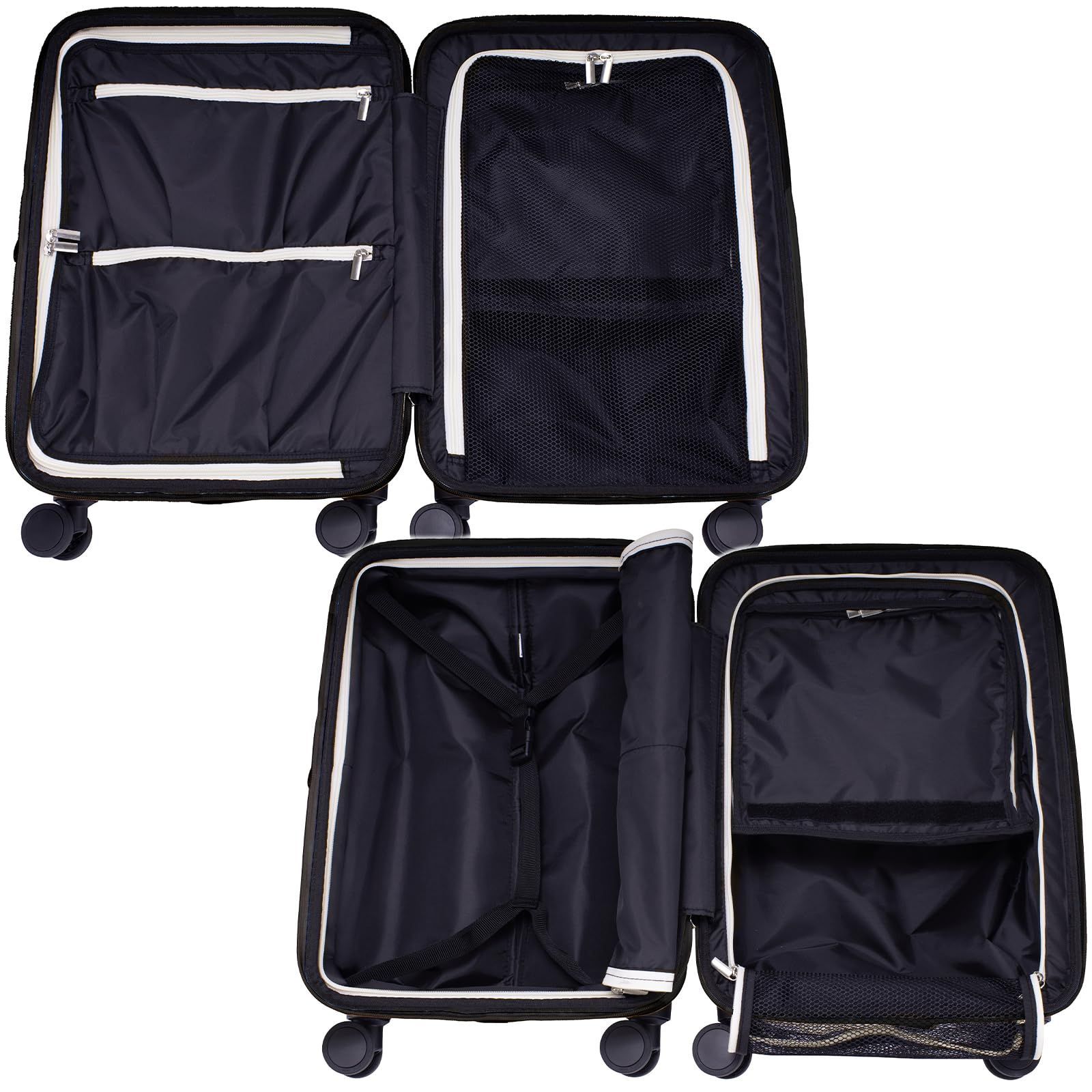 ストッパー付き フロントオープン 拡張機能付き トップオープン 35L 43L 53 機内持ち込みサイズ cm ジッパーキャリー 3.6kg スーツケース シエラ トラベリスト 76-25090