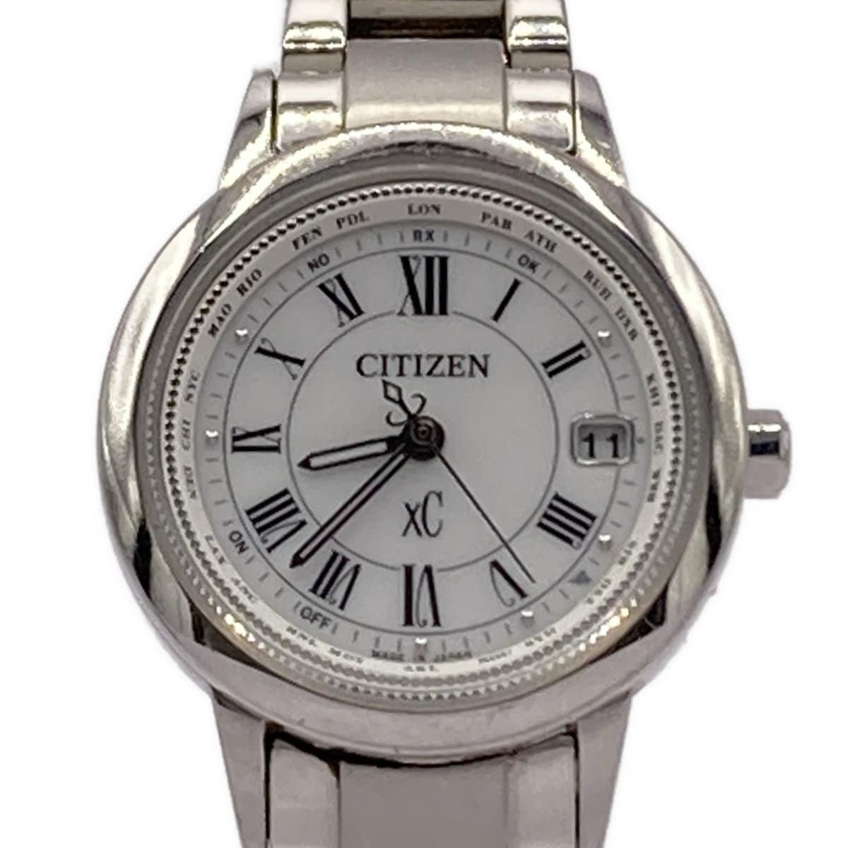 CITIZEN シチズン 腕時計 XC クロスシー H240-T022472 レディース チタン|エコドライブ|電波 白