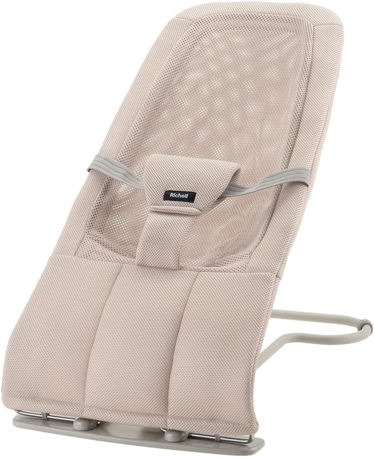 【開封済・未使用品】リッチェル バウンシングシートN ローズベージュ 対象月齢1カ月-24カ月頃 折り畳み可能