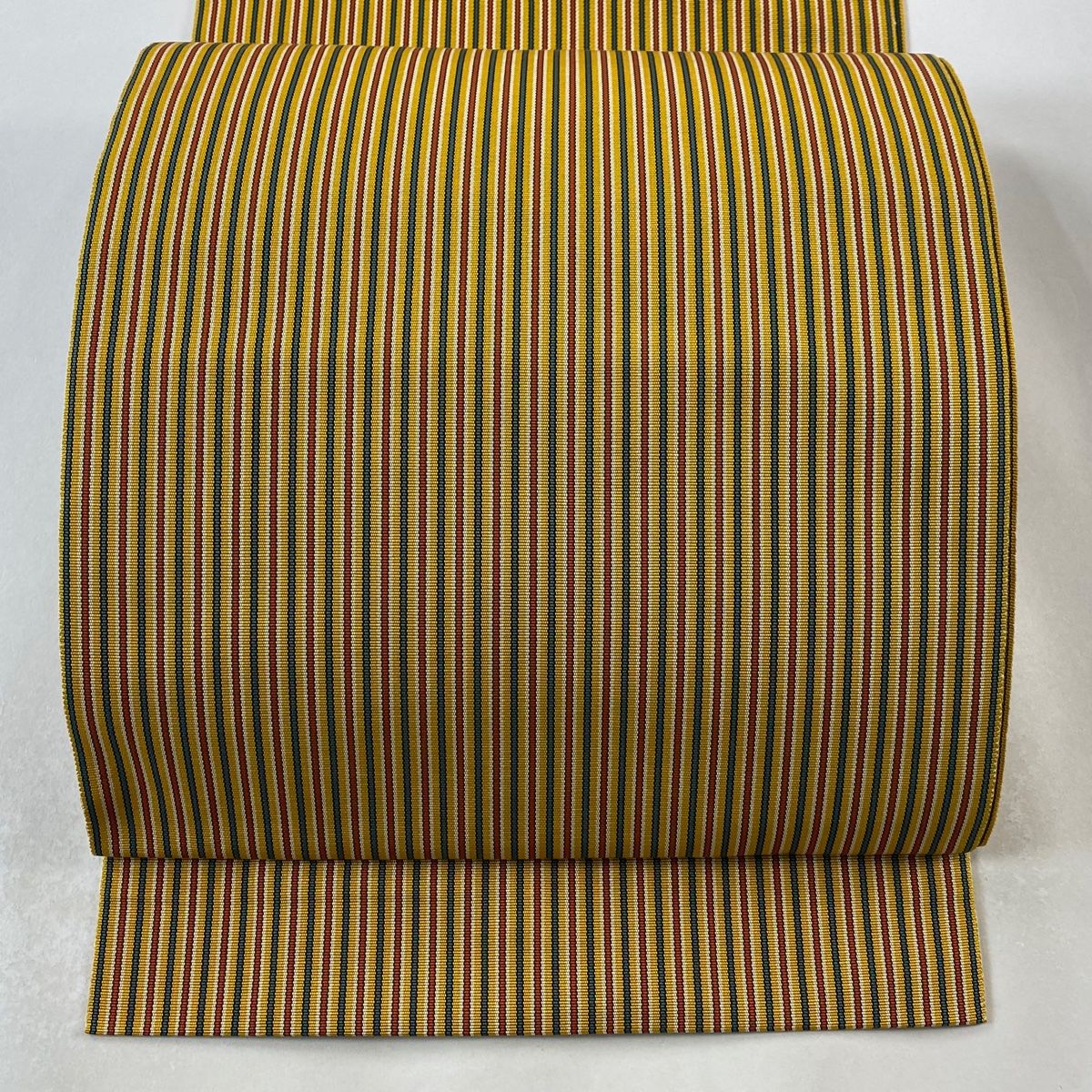 市場】名古屋帯 美品 優品 松葉仕立て 八寸名古屋帯 紬地 縦縞 紫 正絹