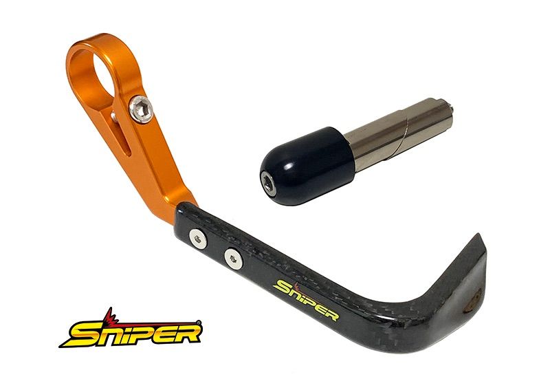 もも カーボンブレーキレバーガード 金 汎用15-17mm SNIPER スナイパー ZX