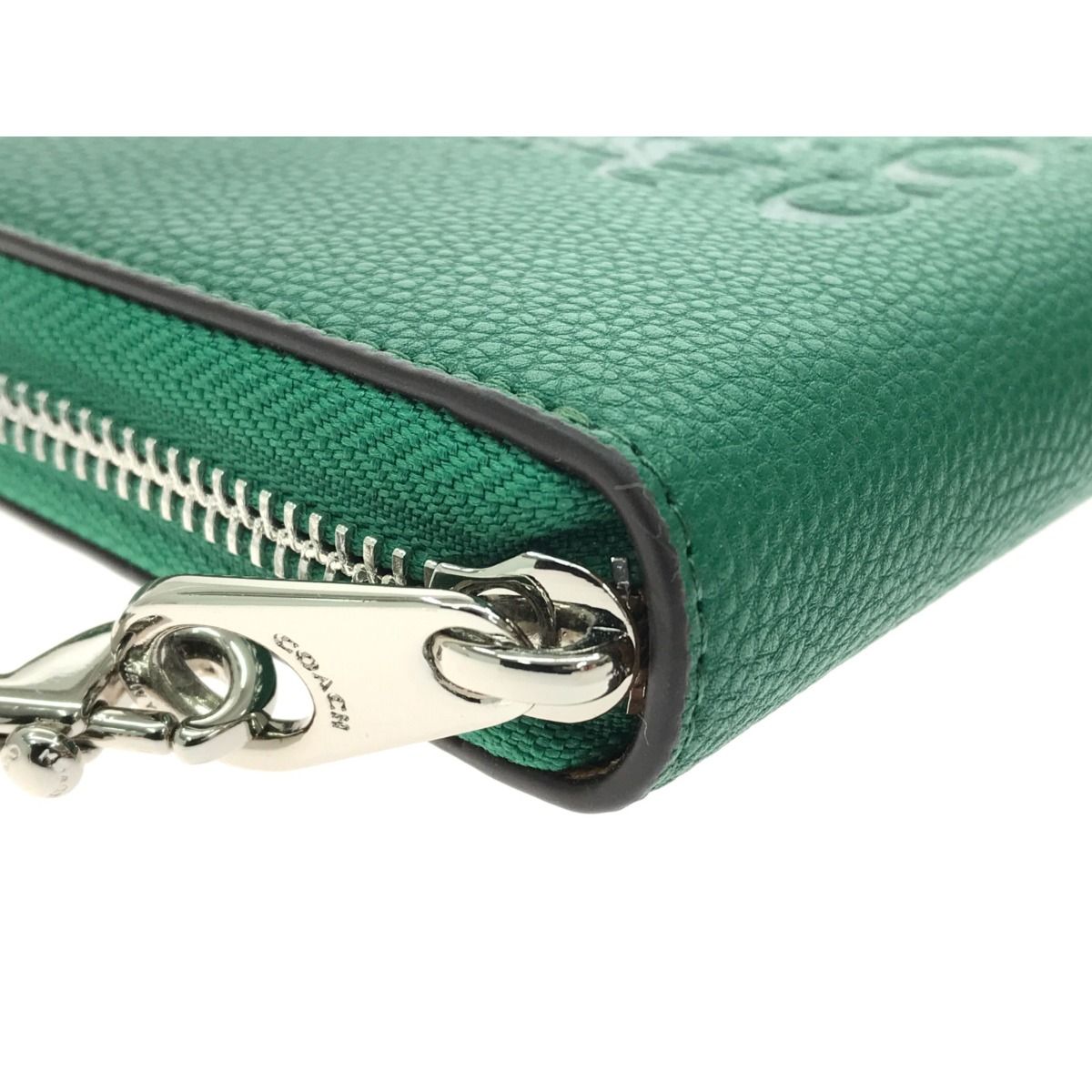 COACH コーチ 長財布 緑 グリーン ストラップ付き