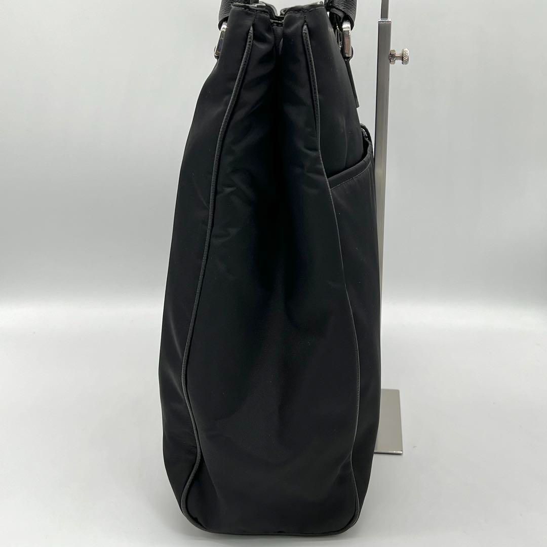 【極美品】フルラ ビジネスバッグ トートバッグ ナイロン レザー ブラック 極美品】フルラ ビジネスバッグ トートバッグ ナイロン レザー