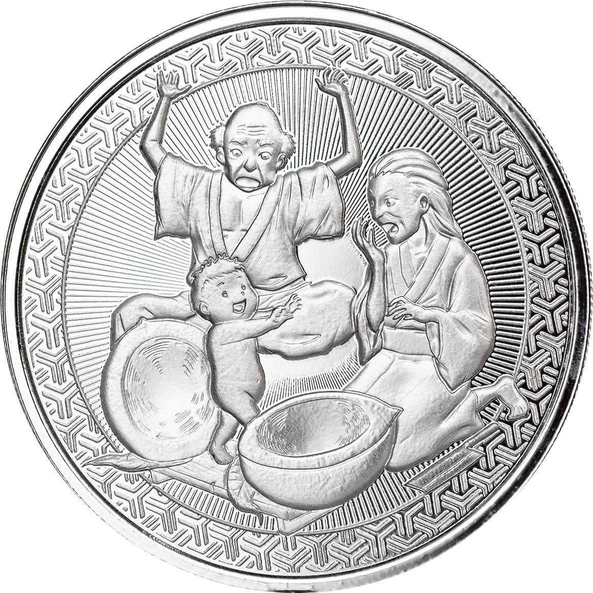 保証書・カプセル付き] (新品) サモア「桃太郎」純銀 1オンス 銀貨【8 
