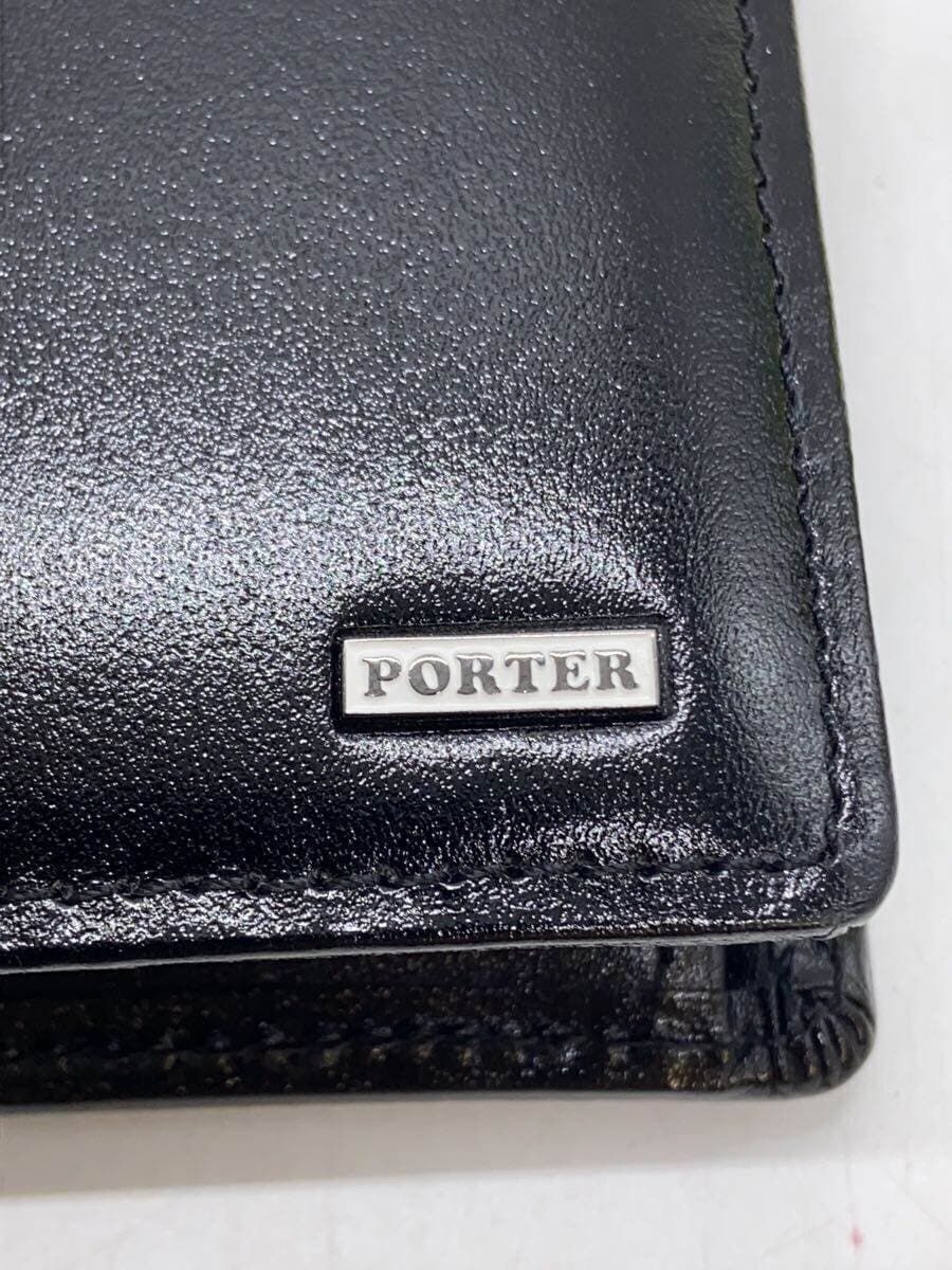 PORTER SHEENシーン2つ折り財布レザーブラックメンズ-この