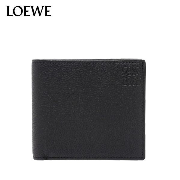 24SSモデル ロエベ LOEWE  BIFOLD COIN WALLET バイフォールド コインウォレット 二つ折り財布【BLACK】 C660501X01  1100  BLACK/【2024SS】m-wallet