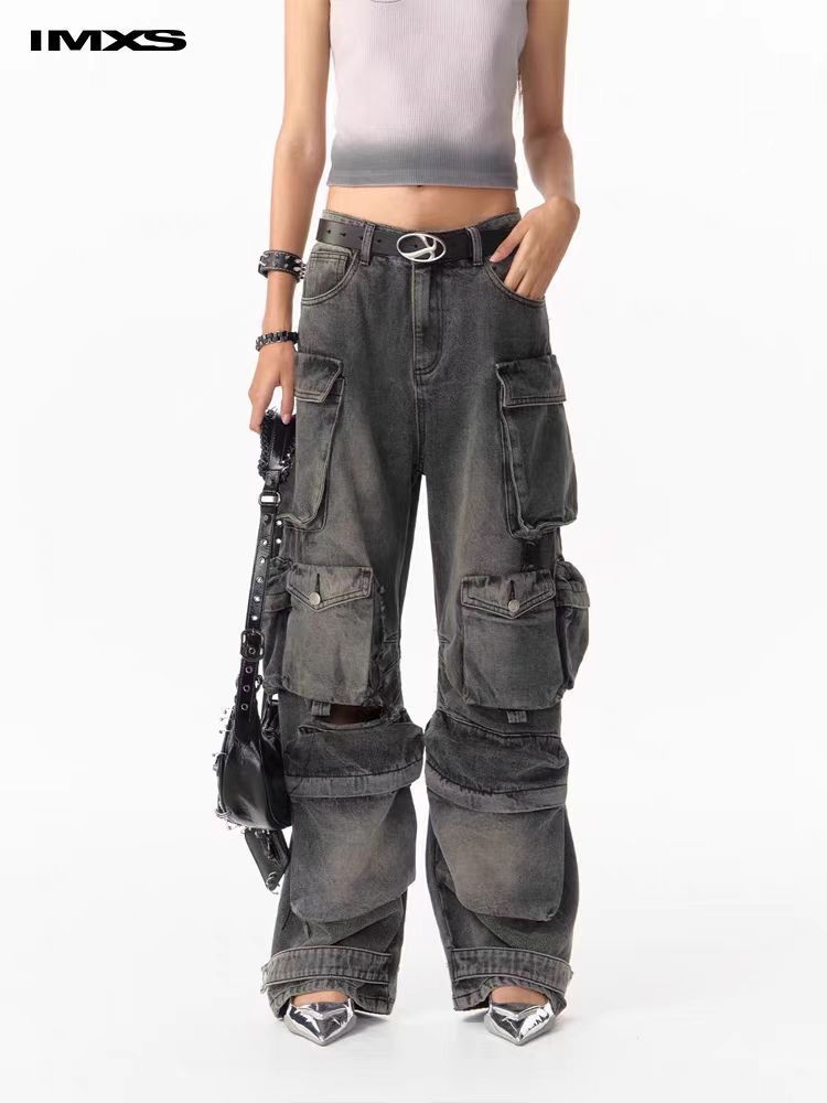 【Y2K】DND4DES ギャルY2Kデジタルプリントデニム アクネ Y2K CARTOON PENDANTS PRINT PANTS -BLUE- | WALKIN STORE WEB SHOP