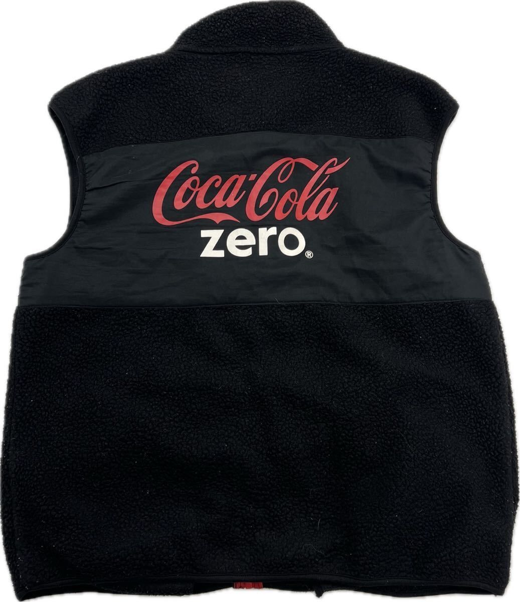 非売品　コカコーラフリースベスト Coca Cola zero ☆ ジップアップ フリース ベスト ブラック