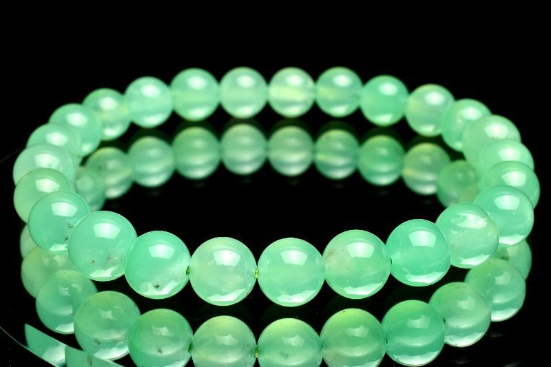 最も安い 【1点物】AAAA☆アップルグリーン クリソプレーズ 7.5mm