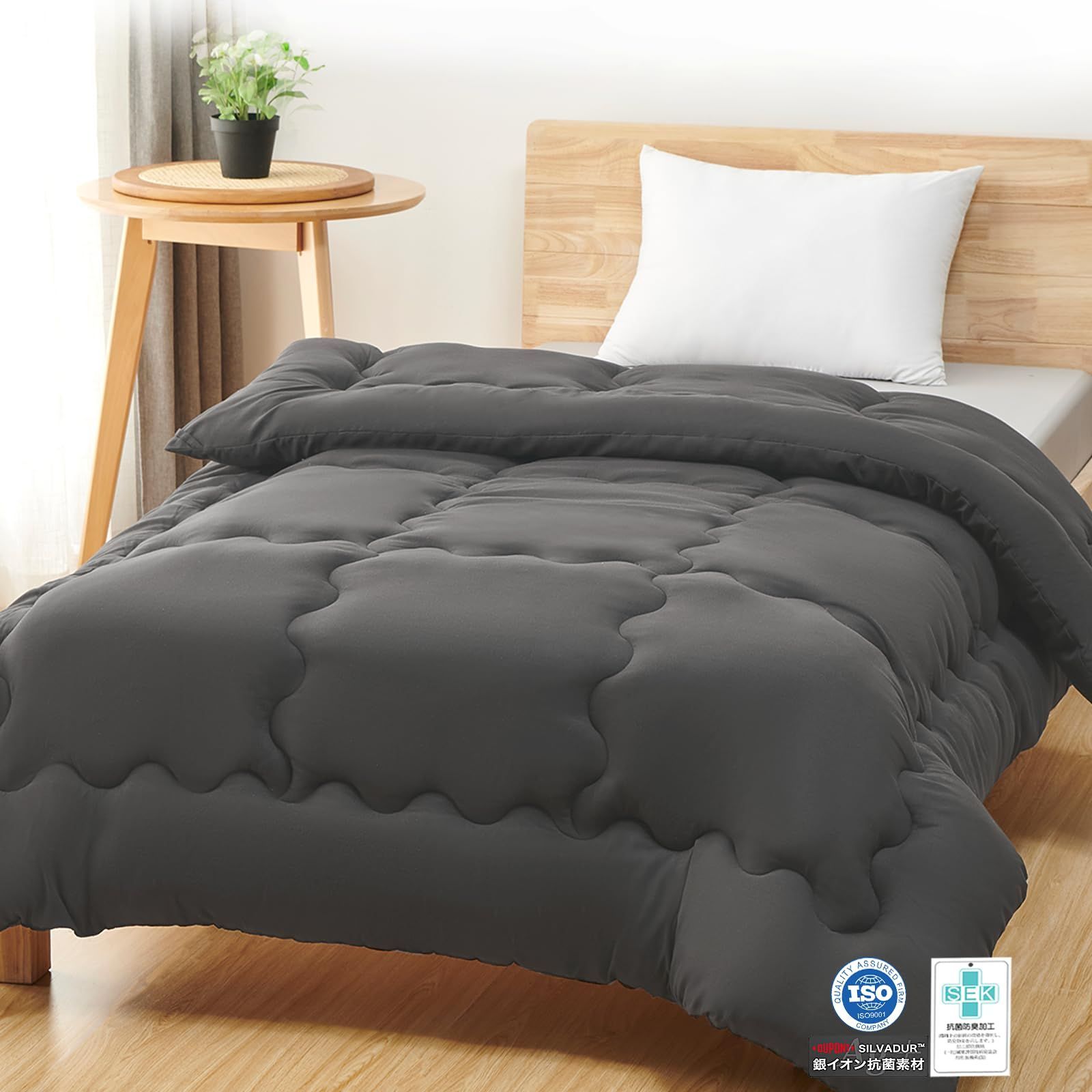 布団 掛け布団 肌掛け布団 シングル 抗菌防臭 防ダニ加工 掛けふとん 軽量 ｜掛け布団 シングル 肌掛け布団 春夏秋です 150x210cm 洗える