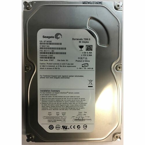 9CC111-302 - Seagate 80GB 7200 RPM SATA 3.5インチ HDD