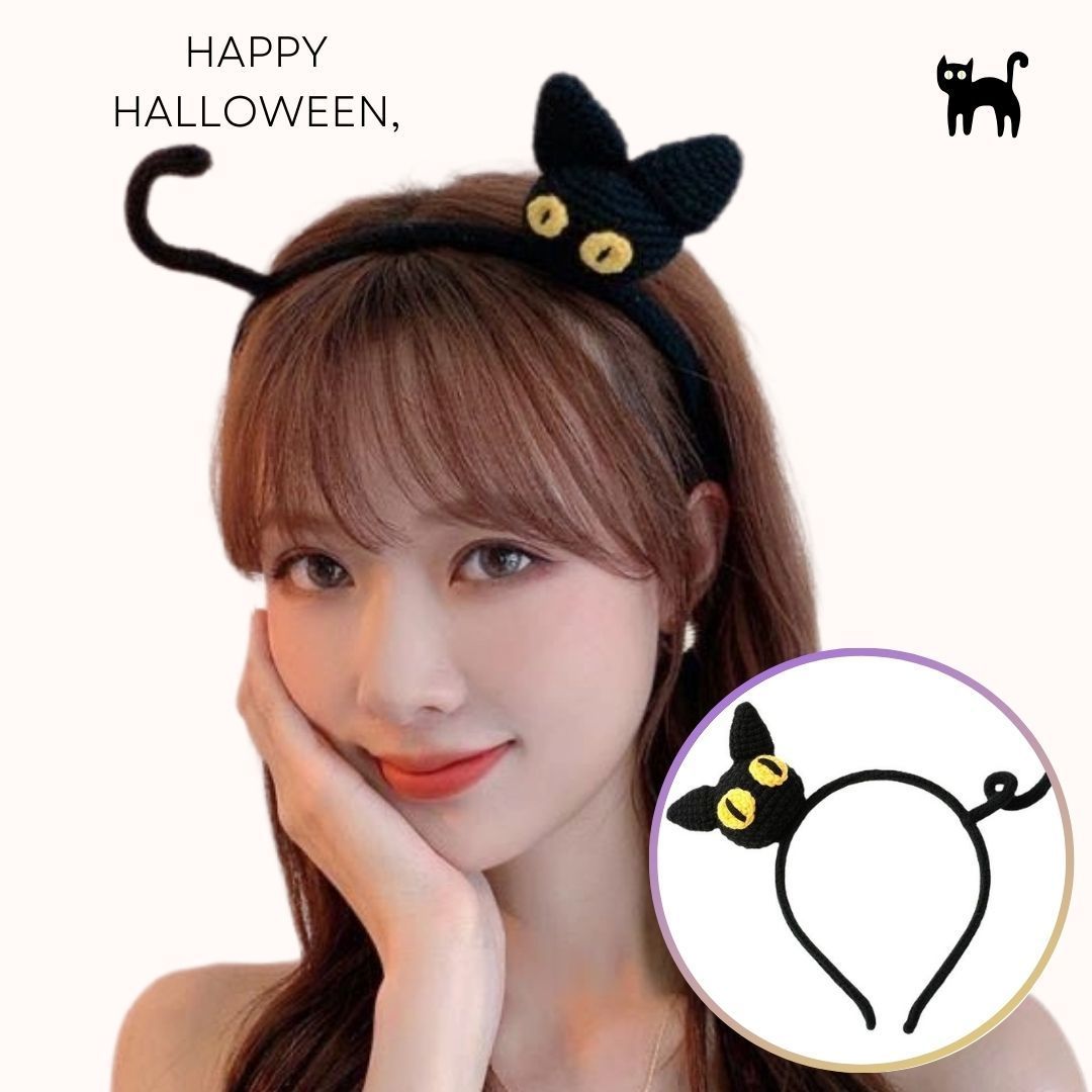 黒猫 カチューシャ 猫耳 ヘアアクセ ヘアバンド コスプレ 仮装