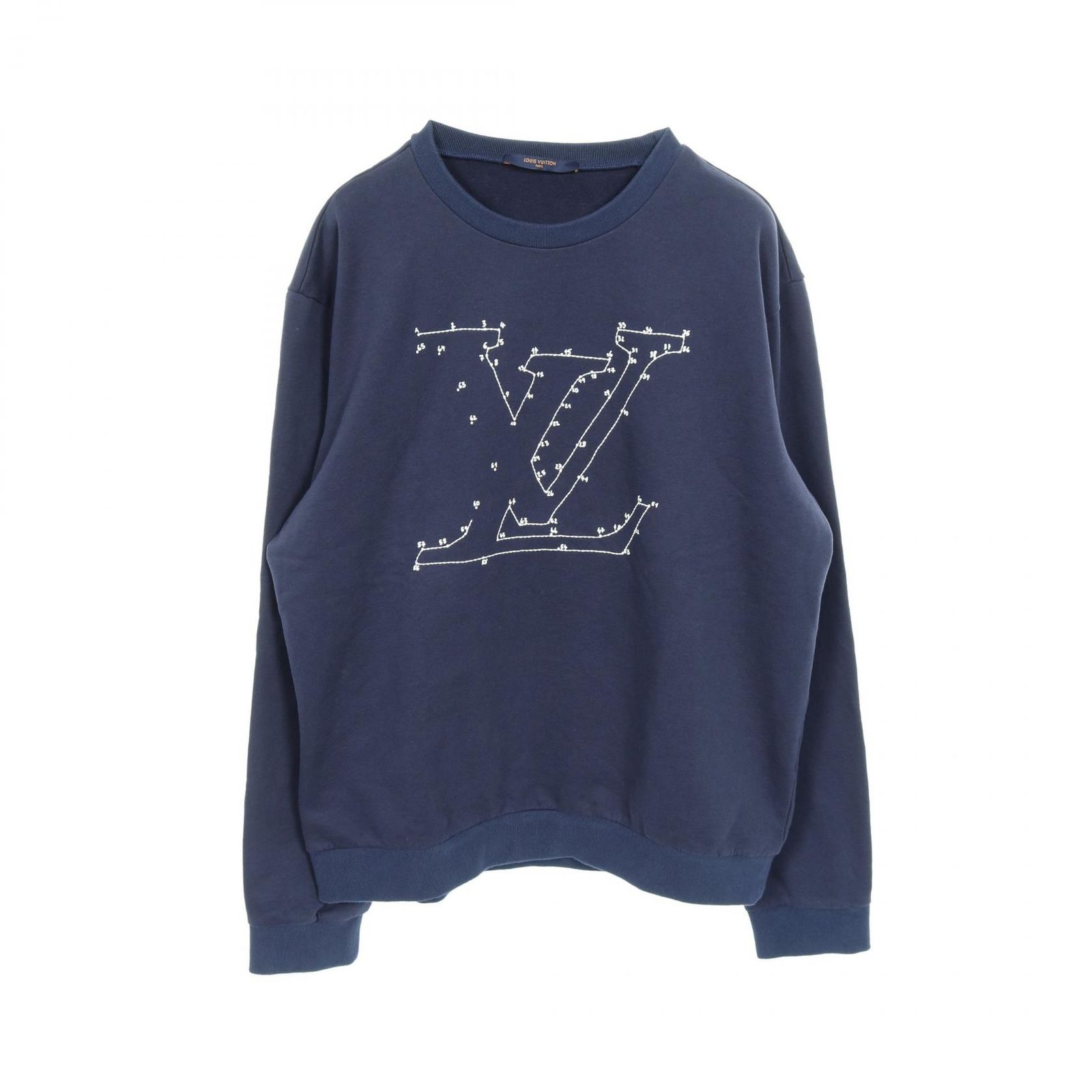 ヴィトン 本物 新作 モノグラム エンブロイダリー ロゴ トレーナー セーター ルイ・ヴィトン LOUIS VUITTON スウェット LVステッチプリント