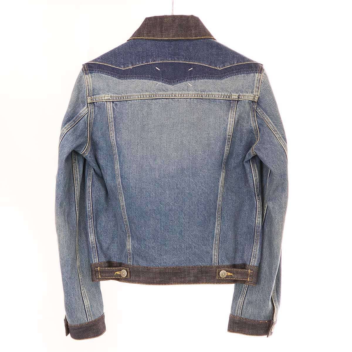 タグ付メゾンマルジェラデニムジャケット インディゴ S51AM0466-蓬緑