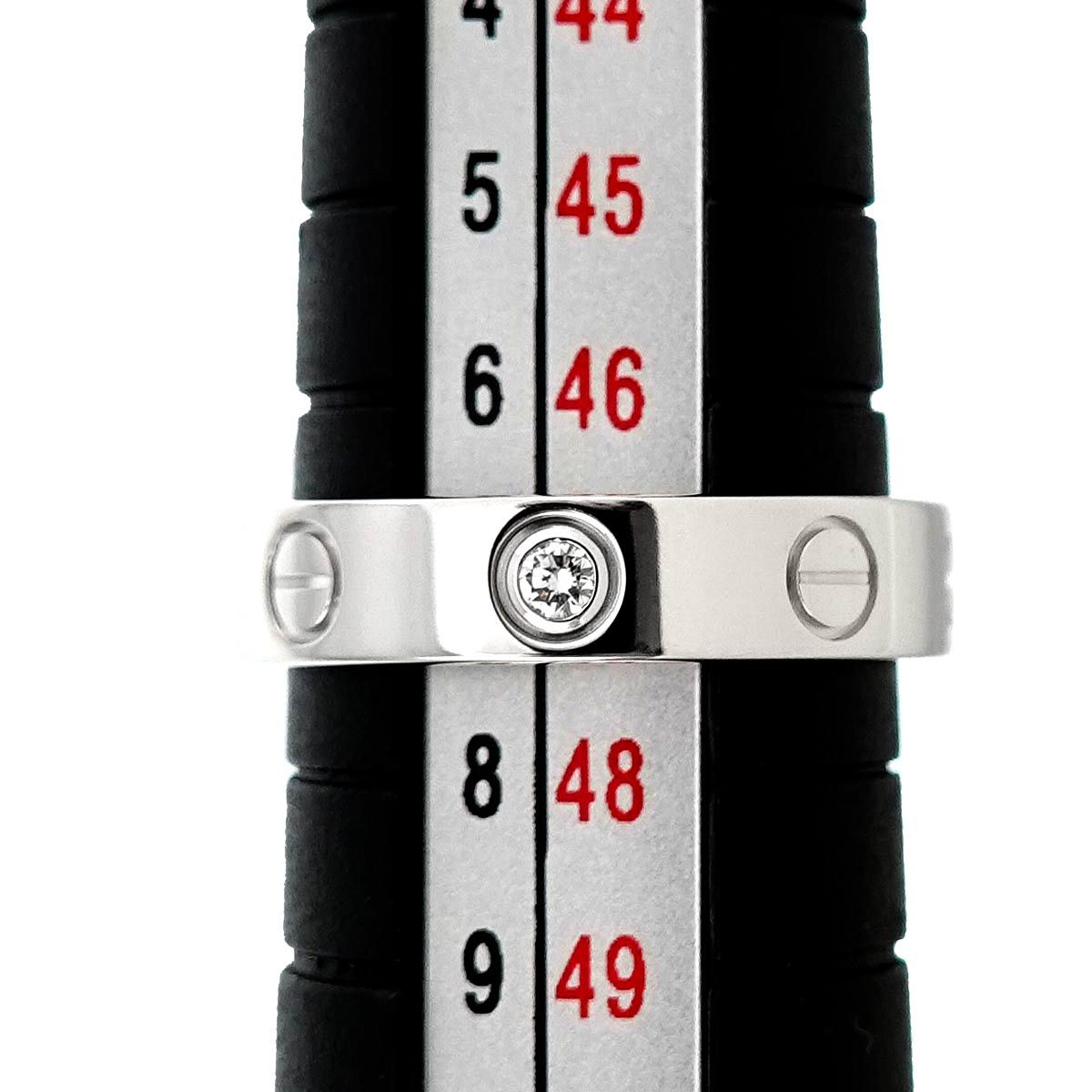 極美品✨CARTIER ミニラブリング 1Pダイヤ #47 WG Cartier ミニラブ #47 ダイヤ 1P リング K18 WG ホワイト