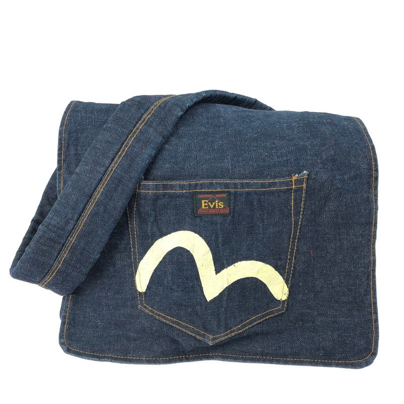 EVISU エヴィス HOUSE TAG SEAGULL DENIM Bakabon Bag ハウスタグ カモメ デニム バカボンバッグ ショルダーバッグ カバン 188-250709-rt-07-tag
