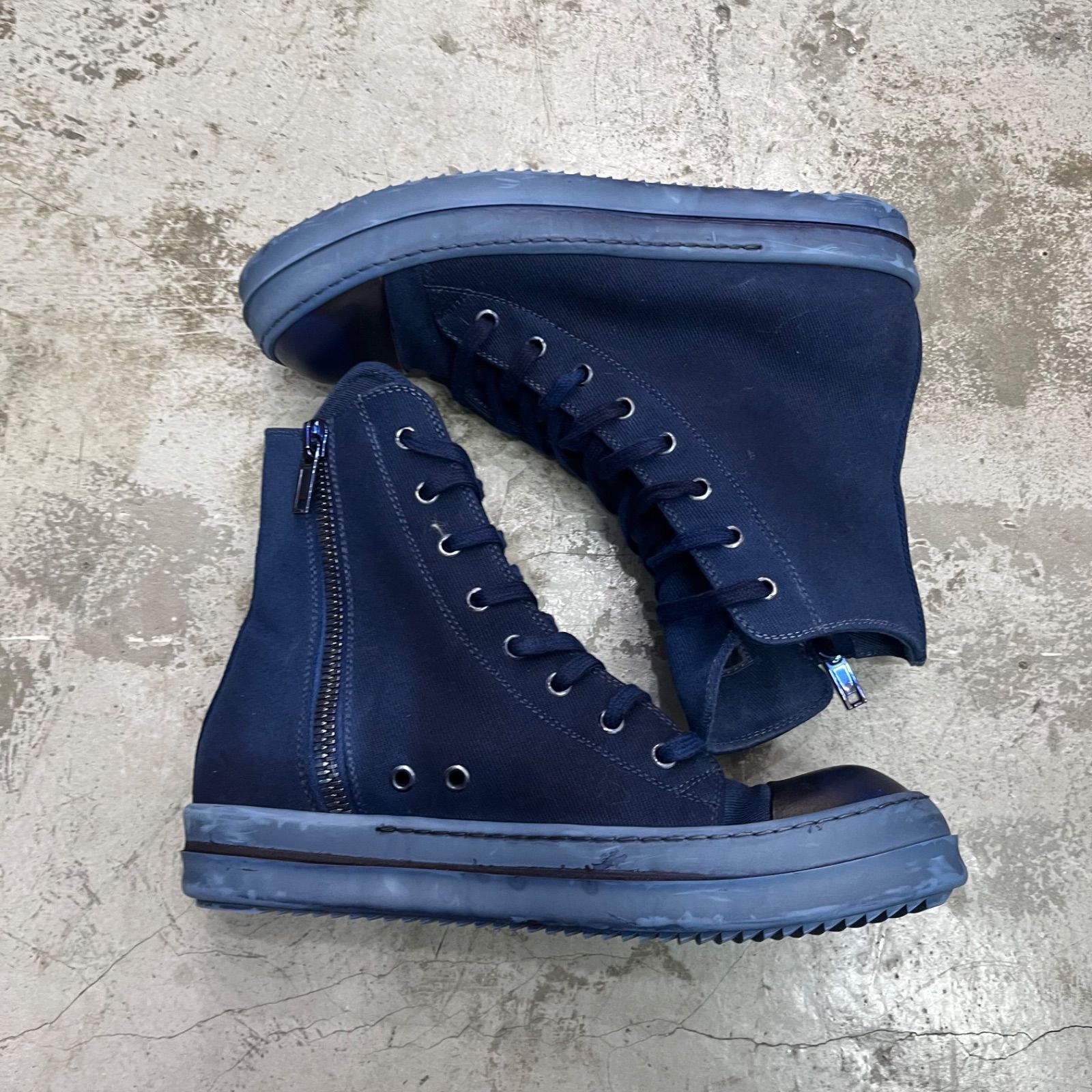 ◆DRKSHDW BY RICK OWENS◆DRKDUST デニム ハイトップスニーカー Rick Owens DRKSHDW Denim Sneakers | Black | SVD