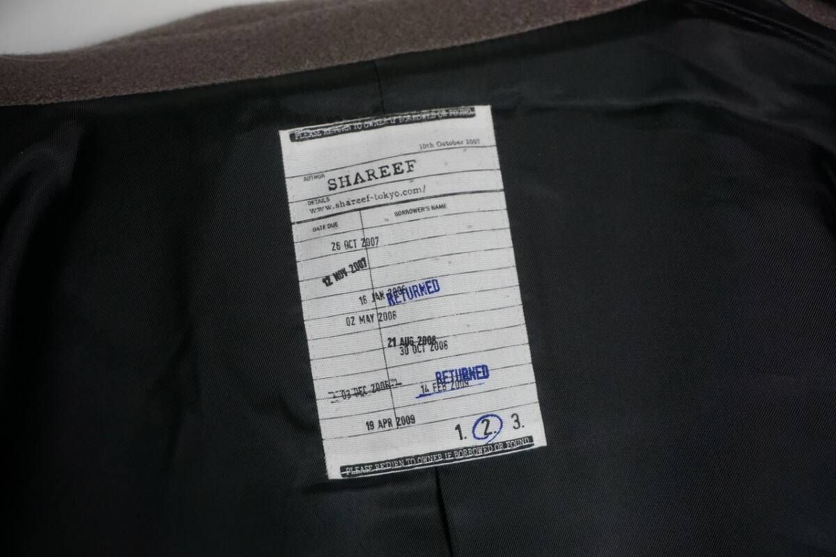美品 21AW SHAREEF シャリーフ WOOL MELTON MIDDLE COAT ウール