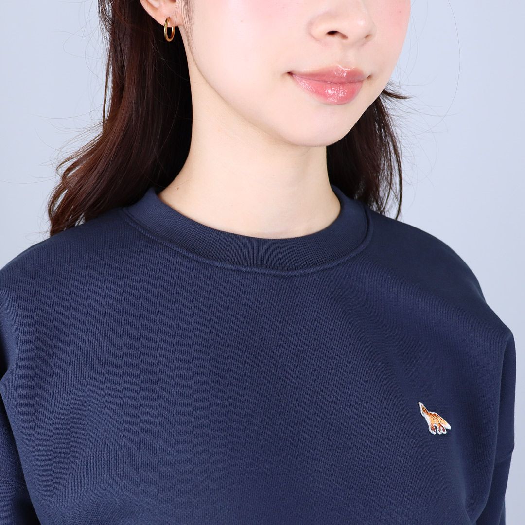 メゾンキツネ MAISON KITSUNE レディース スウェットトレーナー スウェットシャツ ベイビー フォックス コンフォート スウェットシャツ PW00307KM0341 0413 CLASSIC NAVY