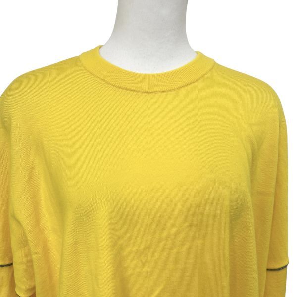 ◆ エンフォルド ENFOLD ニット 黄色 毛 38 S～M レディース S5V437