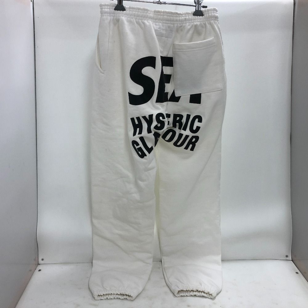 02 w 19533 ヒステリックグラマー HYSTERIC GLAMOUR × WIND AND SEA ウィンダンシー スウェットパンツ ホワイト S メンズ パンツ コットン 品