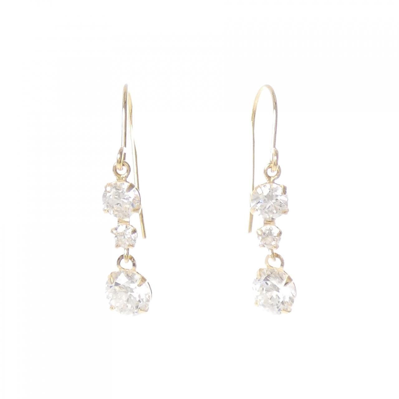 【新品】K18YG キュービック ピアス