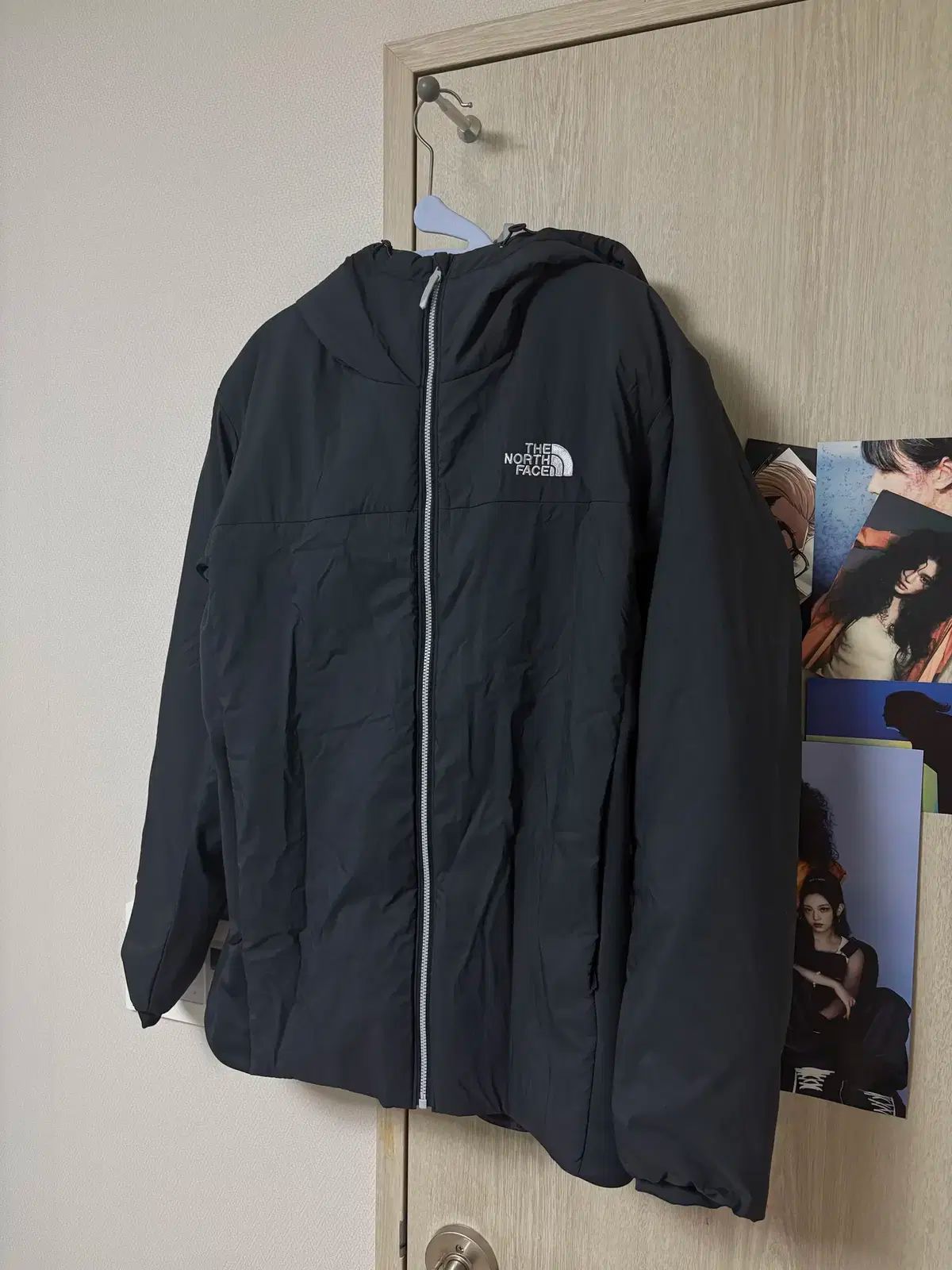 チャ ウヌ THE NORTH FACE ザノースフェイス 軽量ダウン ブーベジャケット チャコールグレー L 100