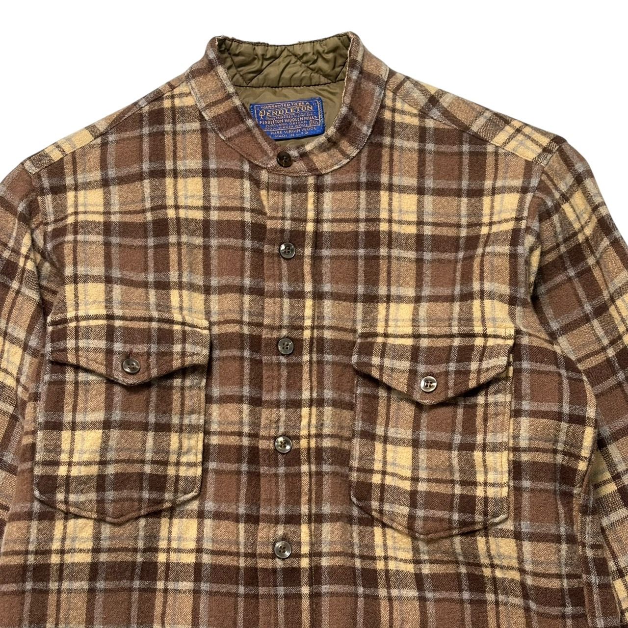 Sサイズ 古着 70s PENDLETON ペンドルトン ウール シャツ 長袖 