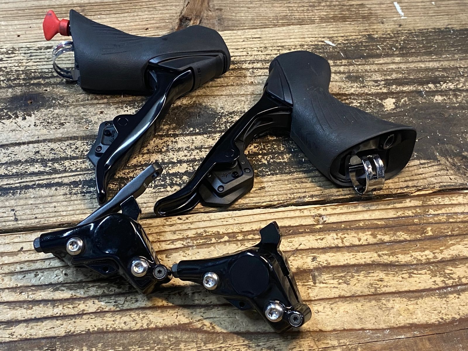 JJ209 スラム SRAM RIVAL eTap AXS D1 ブレーキ レバー セット2x12S 補修跡