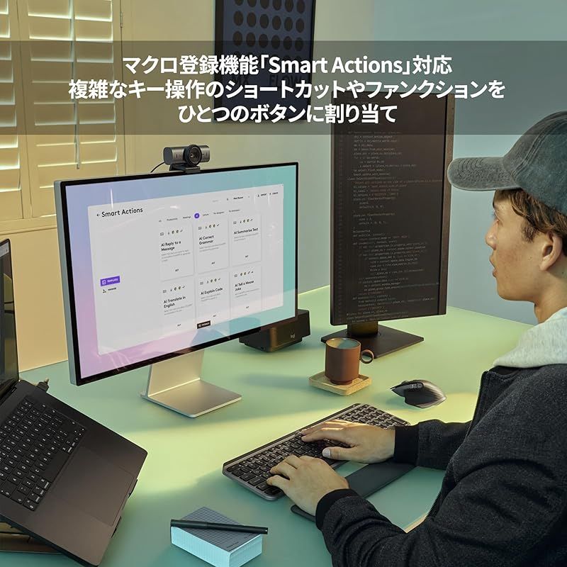 集中的な ロジクール MX KEYS S ワイヤレス キーボード for Mac KX800sMSG US配列 Bluetooth Smart Actions 対応 Mac iPad iOS 無線 薄型 USB TYPE-C 充電式 ワイヤレスキーボード KX800 人気